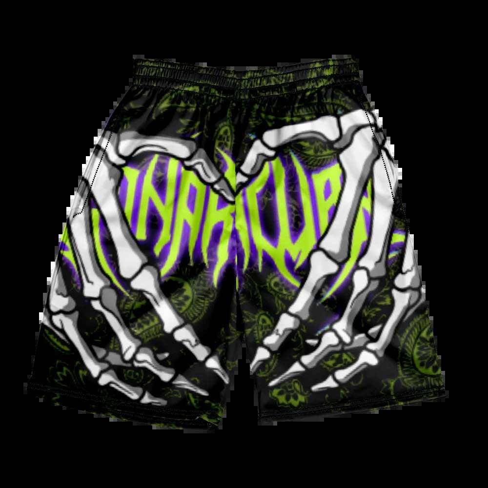 2024 Summer Classic Skull Beach Short Pants New Fashion Skeleton Hand Print Men Women Gym Shorts Quick Drying Trunks Ice Shorts - Premium shorts from Lizard Vigilante - Just $23.99! Shop now at Lizard Vigilante