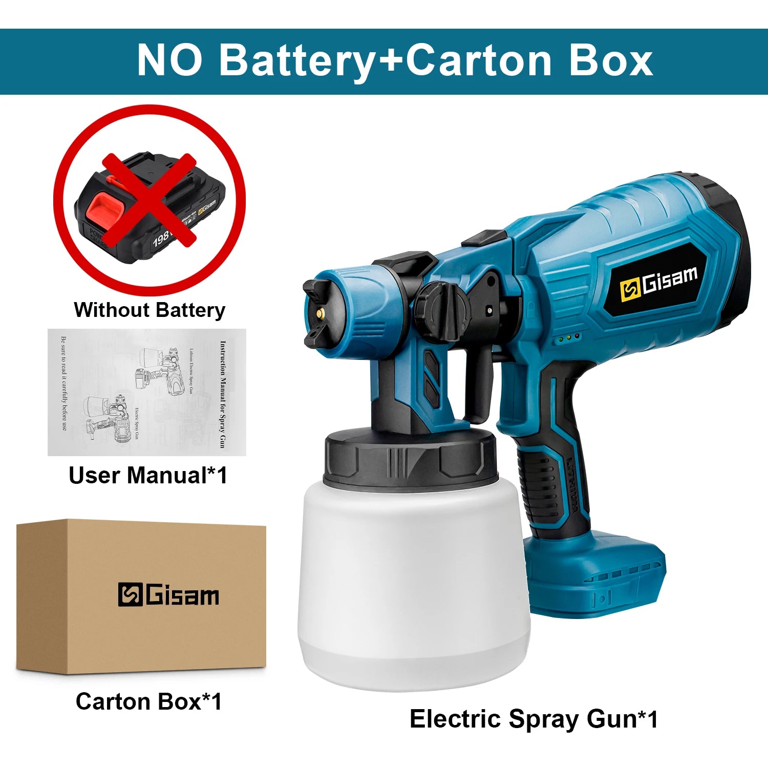 Easy To Use, 1000ML Cordless Electric Spray Gun High Power HVLP Paint Sprayer Auto Furniture Steel Coating Airbrush For Makita 18V Battery - Premium paint sprayer from Lizard Vigilante - Just $62.99! Shop now at Lizard Vigilante