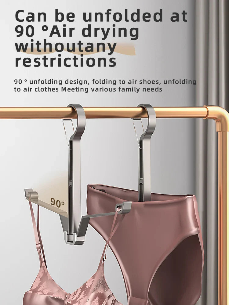 Household Shoes Drying Rack Balcony Foldable Shoe Hanger Clothing Hook Sneaker Rack Home Storage Lundary Tools