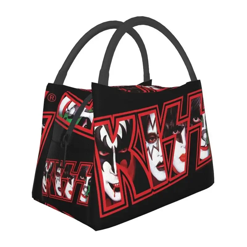 Kiss Heavy Metal Insulated Lunch Bag – Reusable Cooler Thermal Lunch Box for Women - Premium bag from Lizard Vigilante - Just $33.88! Shop now at Lizard Vigilante