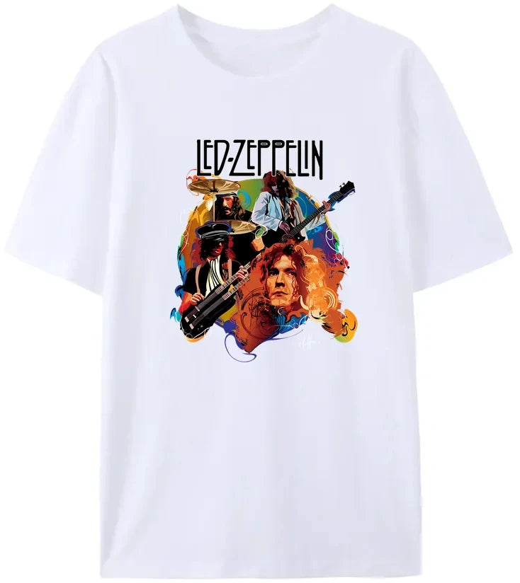 Led Zeppelin 'Of the World' Logo Black Cotton Rock Band T-Shirt | Vintage Retro Era Graphic Tee for Men & Women | Classic Rock Music Apparel - Premium T-Shirt from Lizard Vigilante - Just $32.99! Shop now at Lizard Vigilante