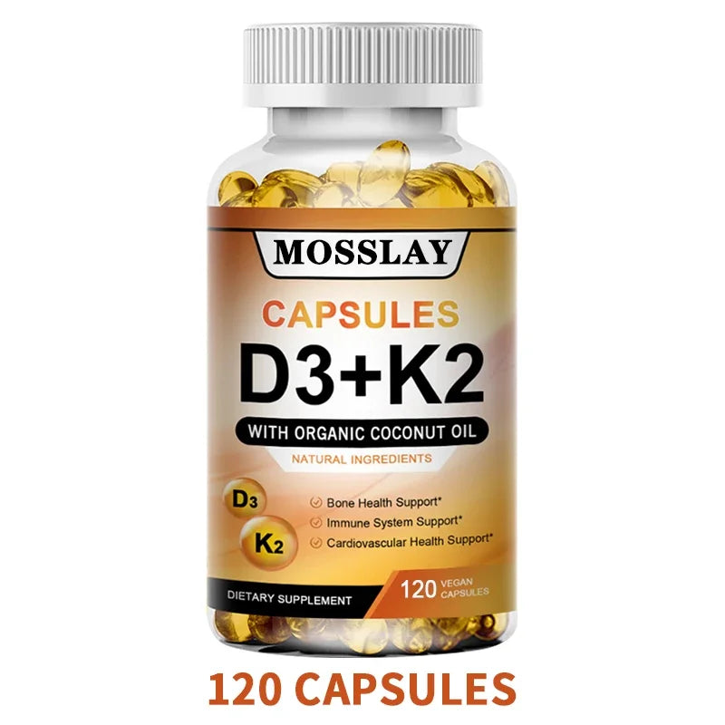 Vitamin K2+D3 Supplement - Promotes Immune System Health and Bone Support