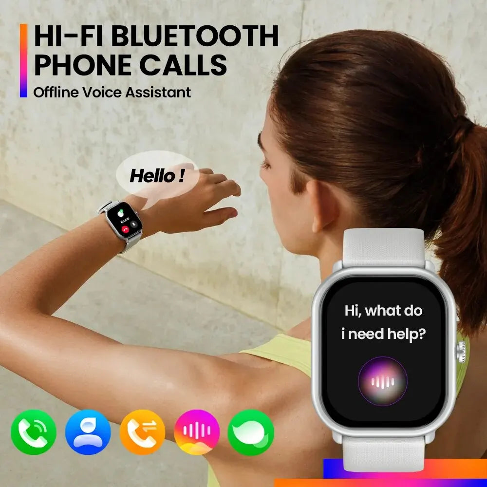 New Zeblaze GTS 3 Pro Voice Calling Smart Watch Ultra-big HD AMOLED Screen Health and Fitness Tracking Smartwatch for Men Women - Lizard Vigilante