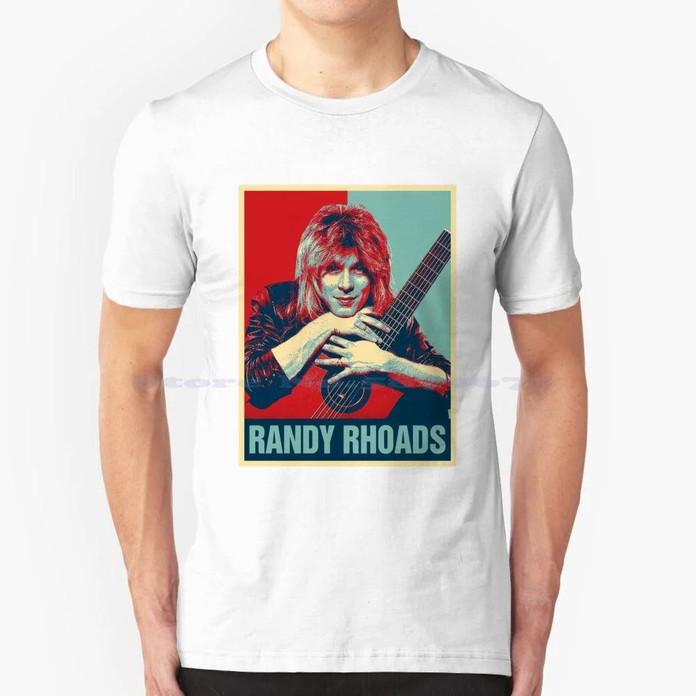 Randy Rhoads Hoodie T Shirt 100% Cotton Tee Retro Hope Style Heavy Metal Quiet Riot Ozzy Osbourne Guitarist - Premium  from Lizard Vigilante - Just $16.99! Shop now at Lizard Vigilante