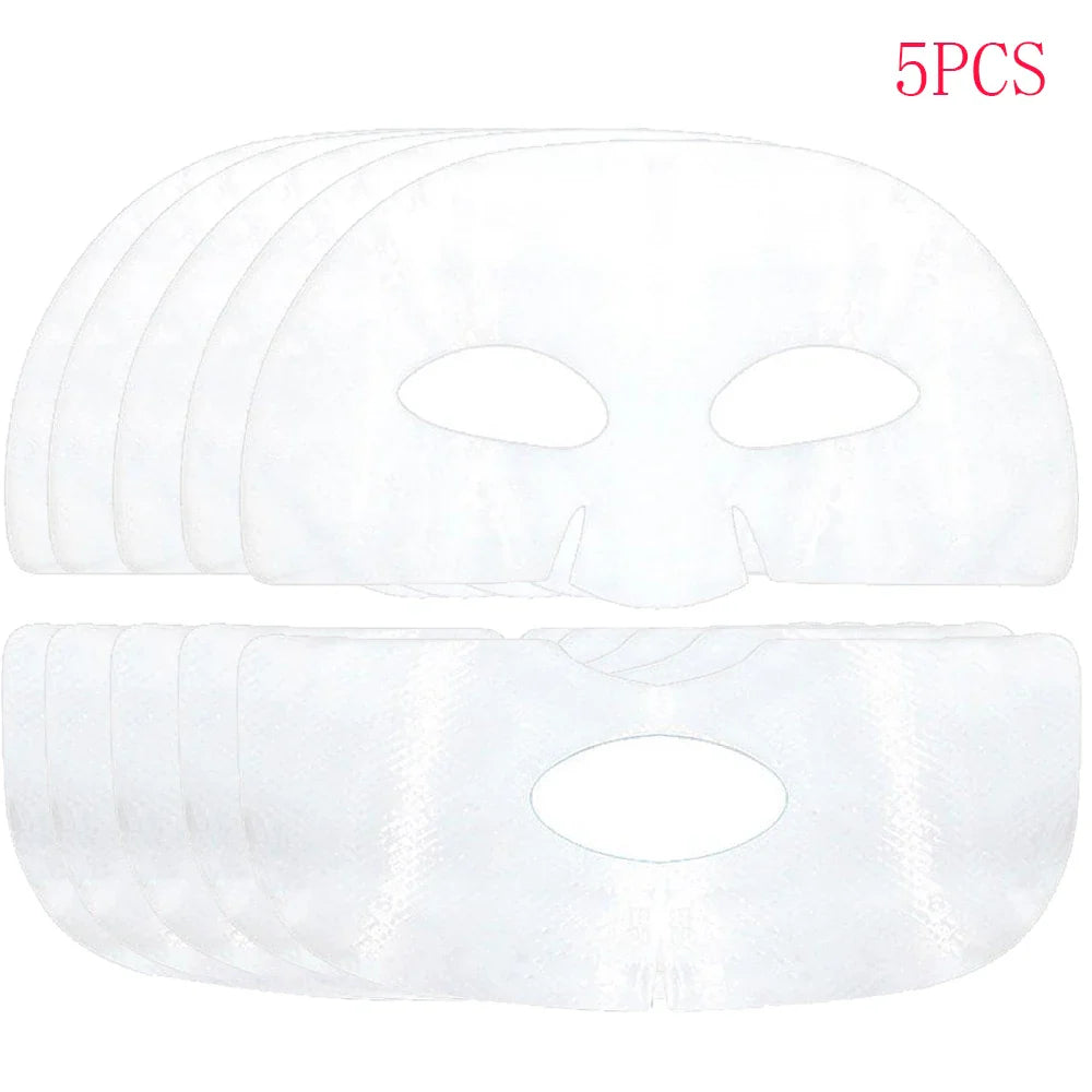 1/5pcs Collagen Protein Hydrogel Membrane White Translucency Smooth Facial Deep Moisturizing Mask Sleek Moisturizing Disposable