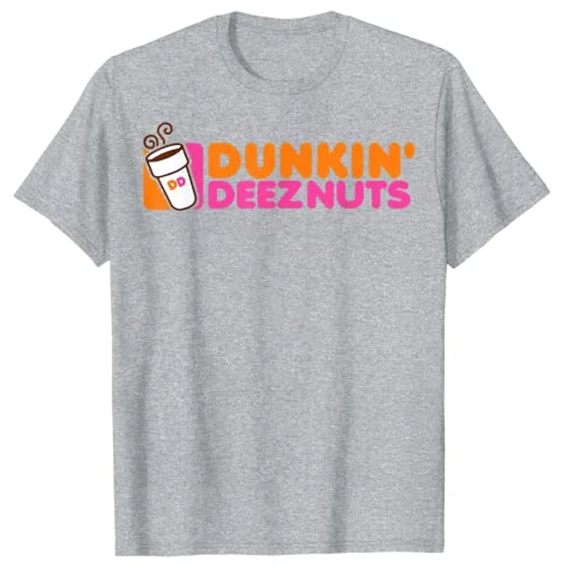 Dunkin' Deez Nuts - Dunkin Deeznuts T-Shirt Aesthetic Clothes Graphic Tee Shirts Tops - Lizard Vigilante