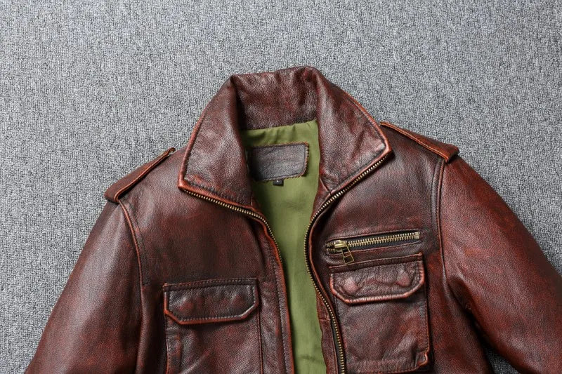 Bloodtrail Authority Jacket | Vintage Cowhide War-Torn Masterpiece