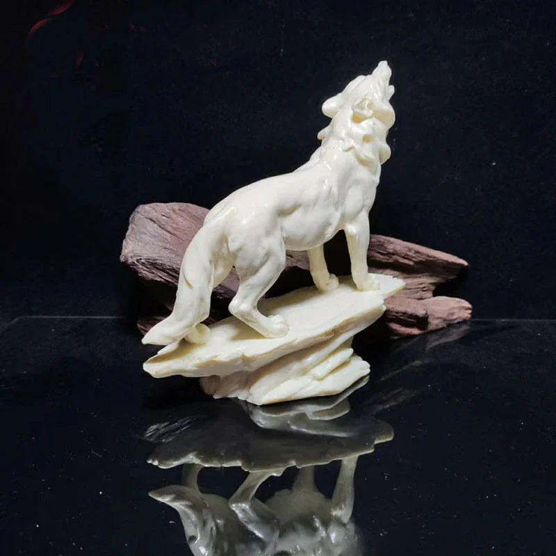 GOOD Sculpture HOME OFFICE Company SHOP CAR TOP cool art wolf carving Ornament statue