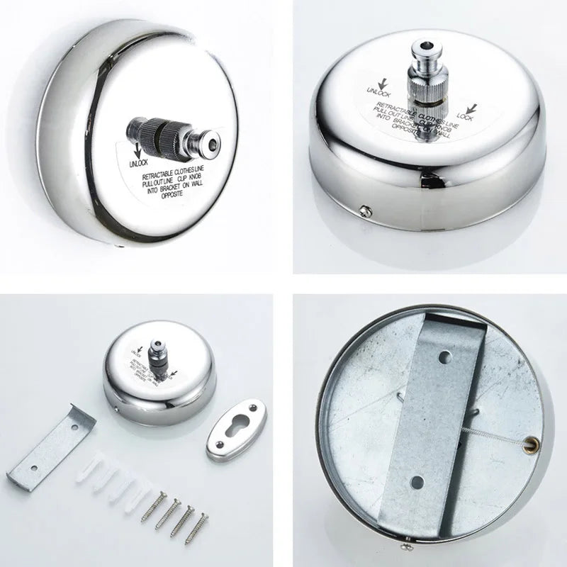 Clothes Drying Rack Rope Home Storage Stainless Steel Retractable Clotheslines Clothes Dryer Organiser Laundry Hanger