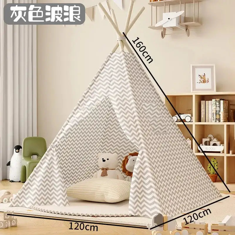 Tent for Kids Indoor Household Children Play House Wigwams Portable Folding Tipi Teepee Girl and Boy Castle Play Room Tents