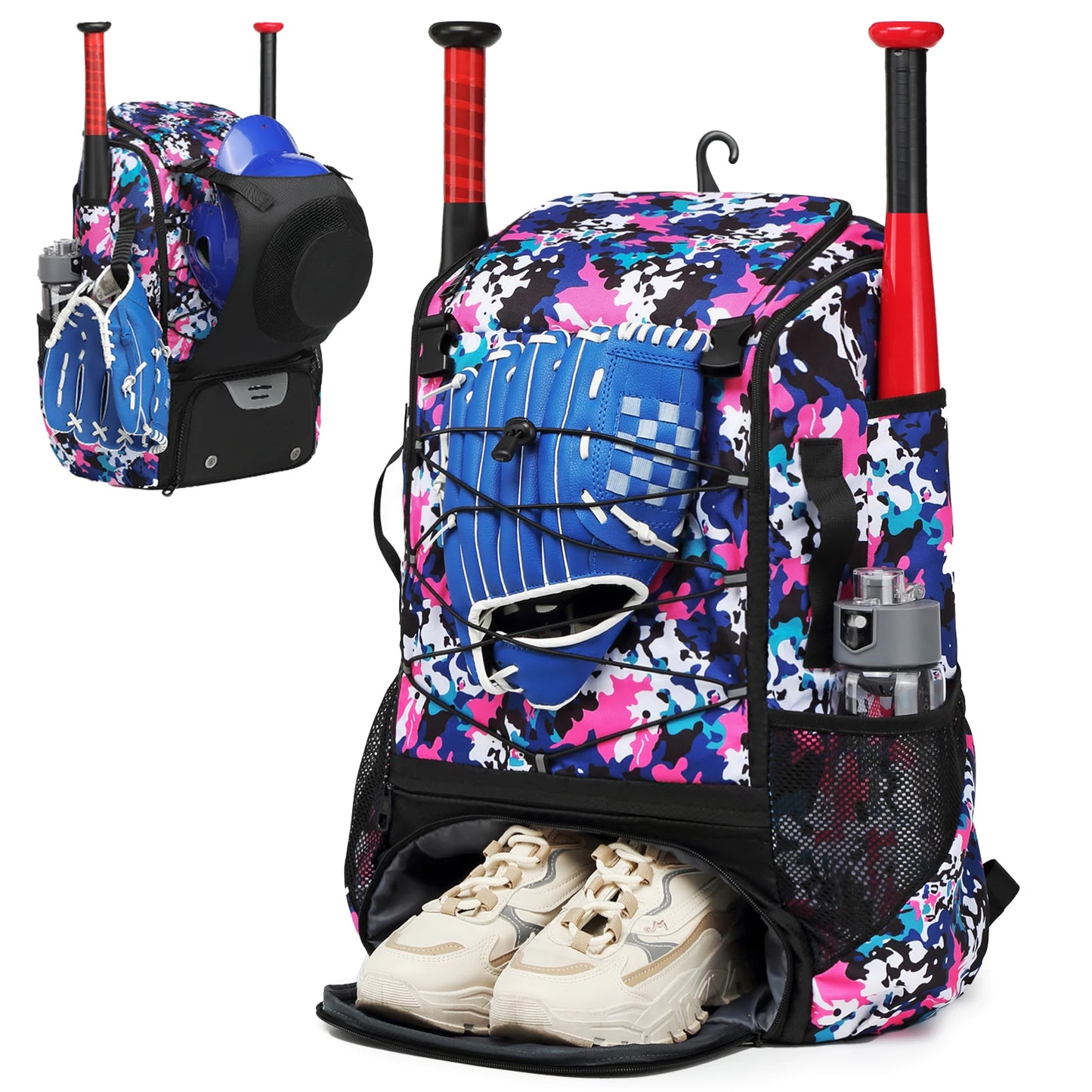 ⚾🔥 The SluggerVault X Tactical Baseball Backpack — Heavy-Duty Nylon Gear Bag with Shoe Compartment, Bat Straps & Rain Shield | Youth & Adult Pro Edition