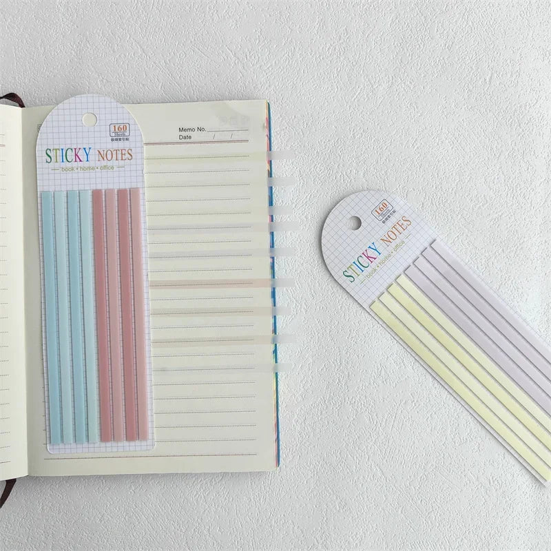 160 Sheets Color Stickers Transparent Fluorescent Index Tabs Flags Stationery Children Gifts  School Office Supplies