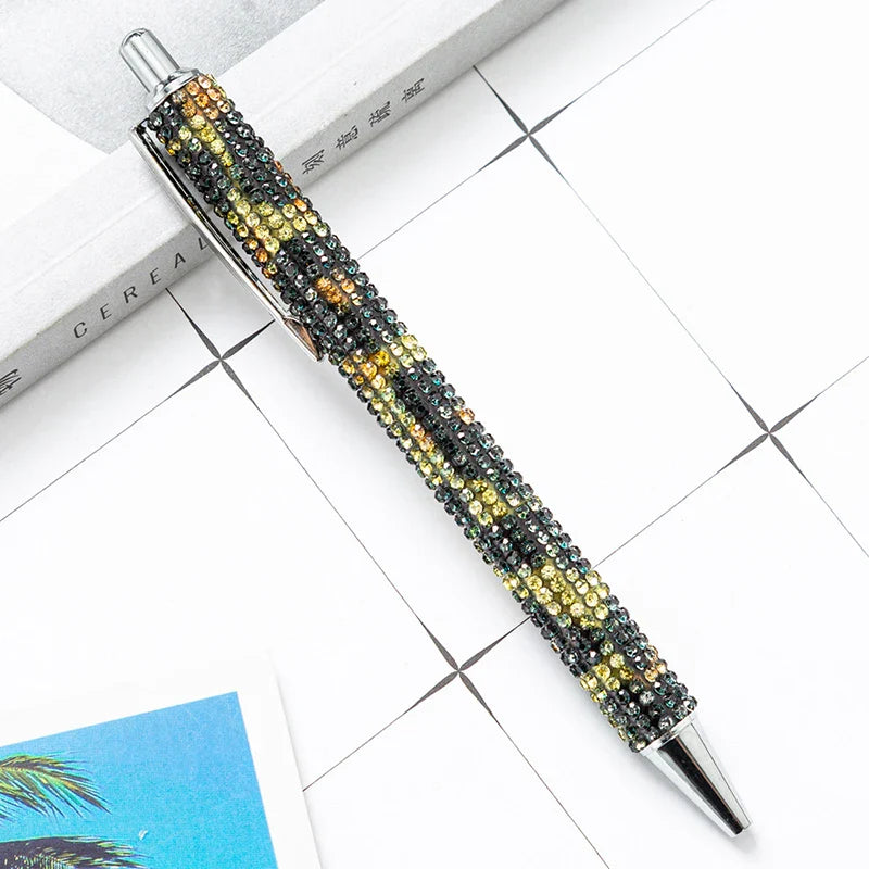 Press Metal Ballpoint Pens Diamond Multi-color Gift Pen Creative Office Supplies
