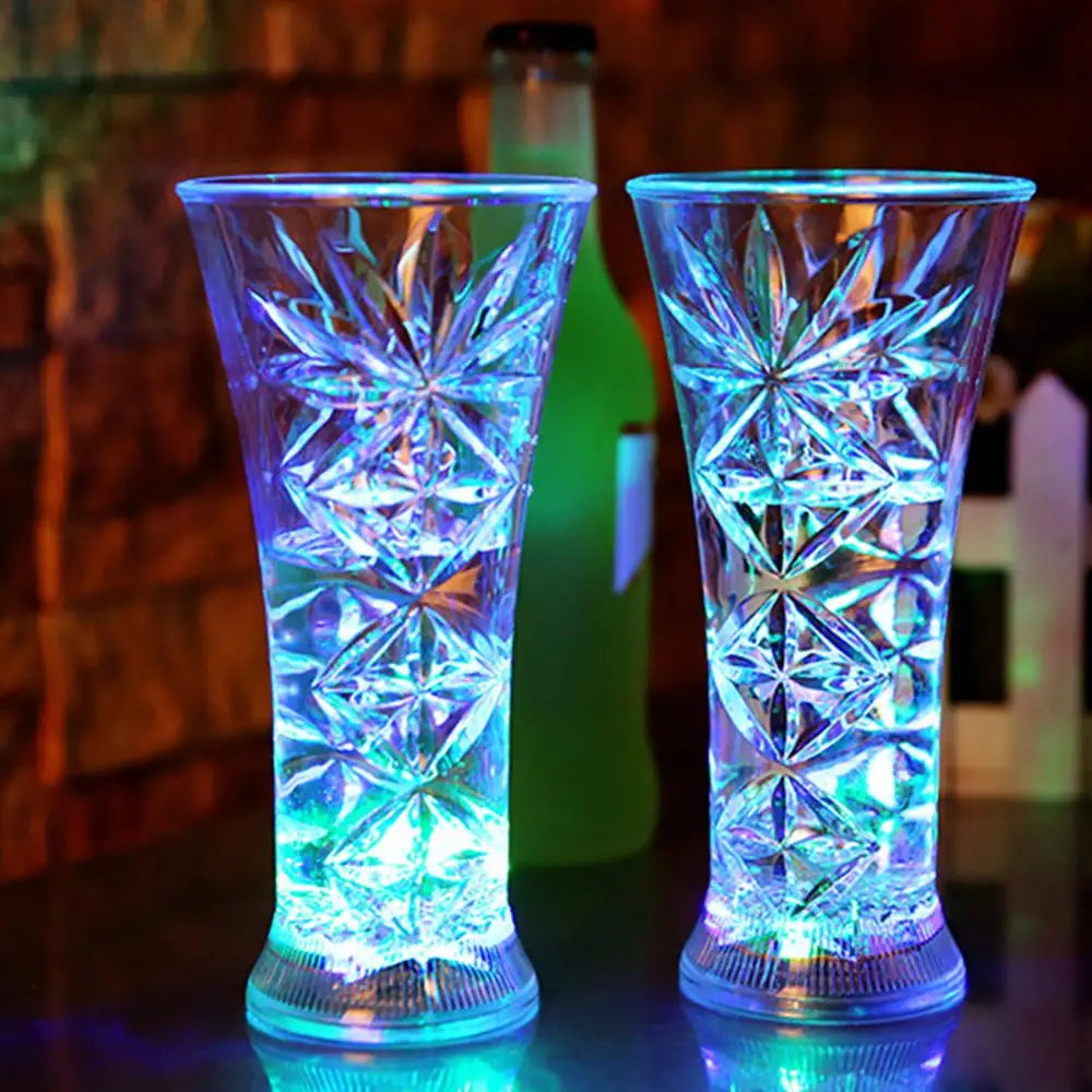 Snowflake LED Flashing Color Change Mug – Water Activated Light-Up Beer & Whisky Cup for Parties, Bars, and Gifts - Premium glass from Lizard Vigilante - Just $21.99! Shop now at Lizard Vigilante