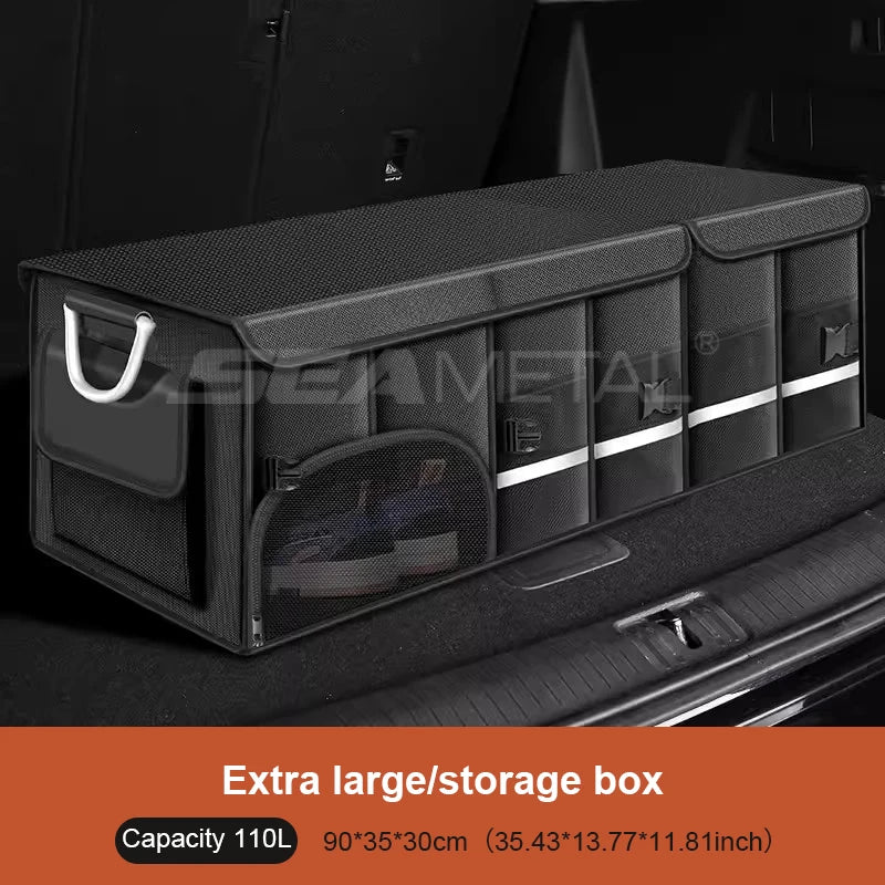 SEAMETAL Large Capacity Car Trunk Organizer 36L/72L/110L Foldable Car Storage Box Waterproof Storage Bag for Fishing Camping - Premium  from Lizard Vigilante - Just $8.99! Shop now at Lizard Vigilante