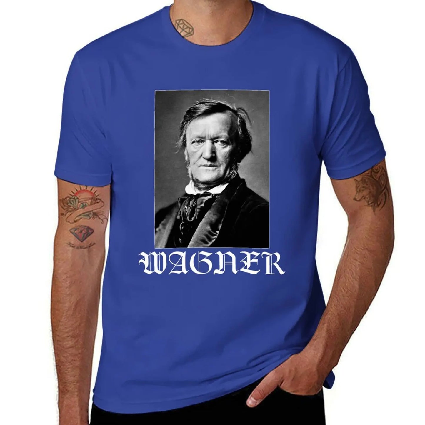 Richard Wagner Black Metal Style Logo T-Shirt Classical Music Death Blouse Graphics shirts graphic tees summer clothes t shirts for men - Premium t-shirt from Lizard Vigilante - Just $24.79! Shop now at Lizard Vigilante