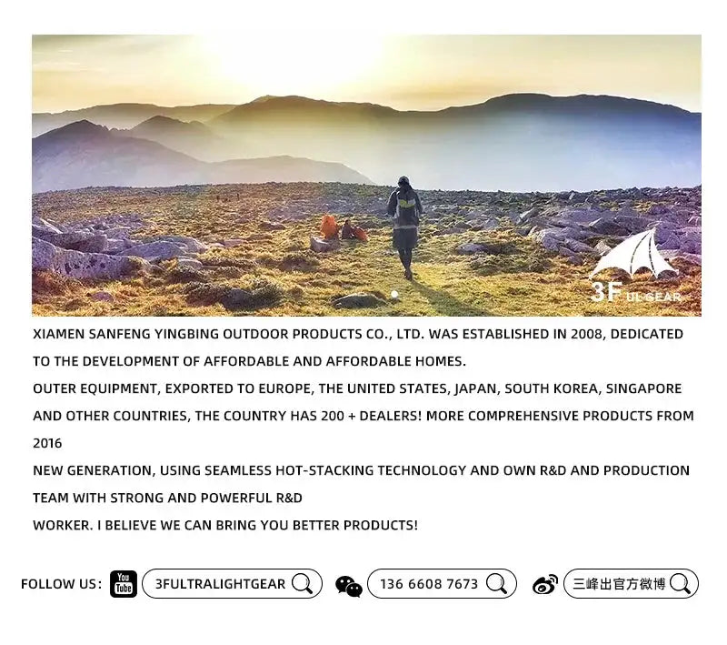 [HODR] 3F UL GEAR Lanshan 1 pro Tipi Tent Rodless Solo Ultralight 690g 20D Nylon Fabric Camping Season Tent Trekking Tents