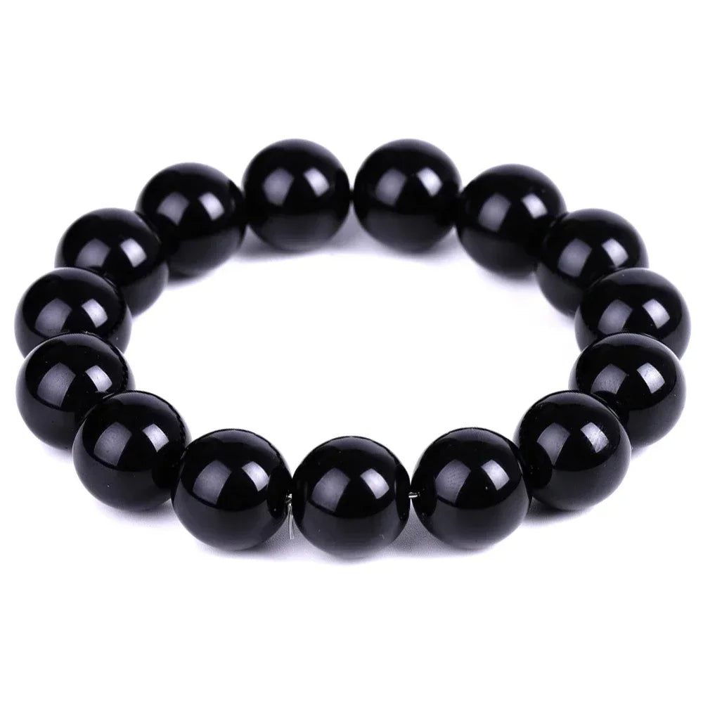 Magical Black Obsidian Natural Stone Bracelet - Promote Blood Circulation & Anti-Anxiety - Premium Bracelet from Lizard Vigilante - Just $18.88! Shop now at Lizard Vigilante