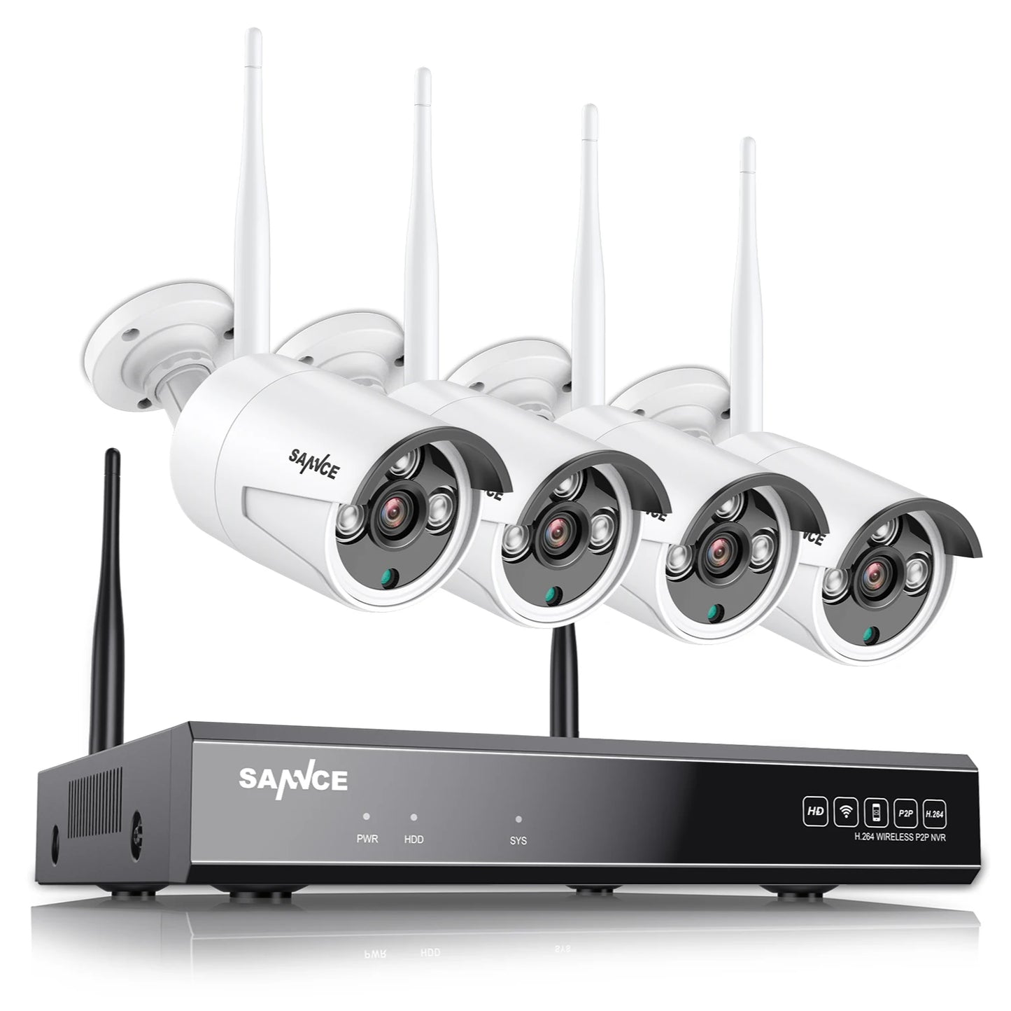 SANNCE “Midnight Surveillance Riot” 8CH FHD 3MP Wireless Security System — 5MP NVR, AI Detection, Night Vision & Audio Fury