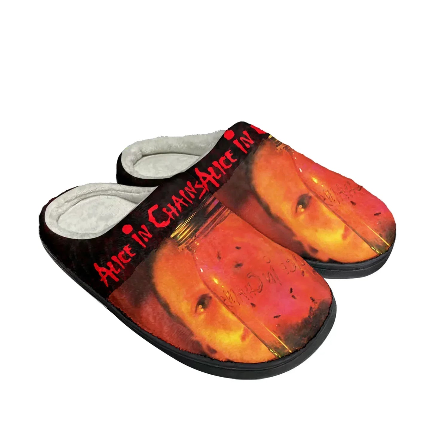 Alice in Chains Thermal Slippers – Custom Rock Band Indoor Plush Shoes for Men & Women - Premium slippers from Lizard Vigilante - Just $38.88! Shop now at Lizard Vigilante