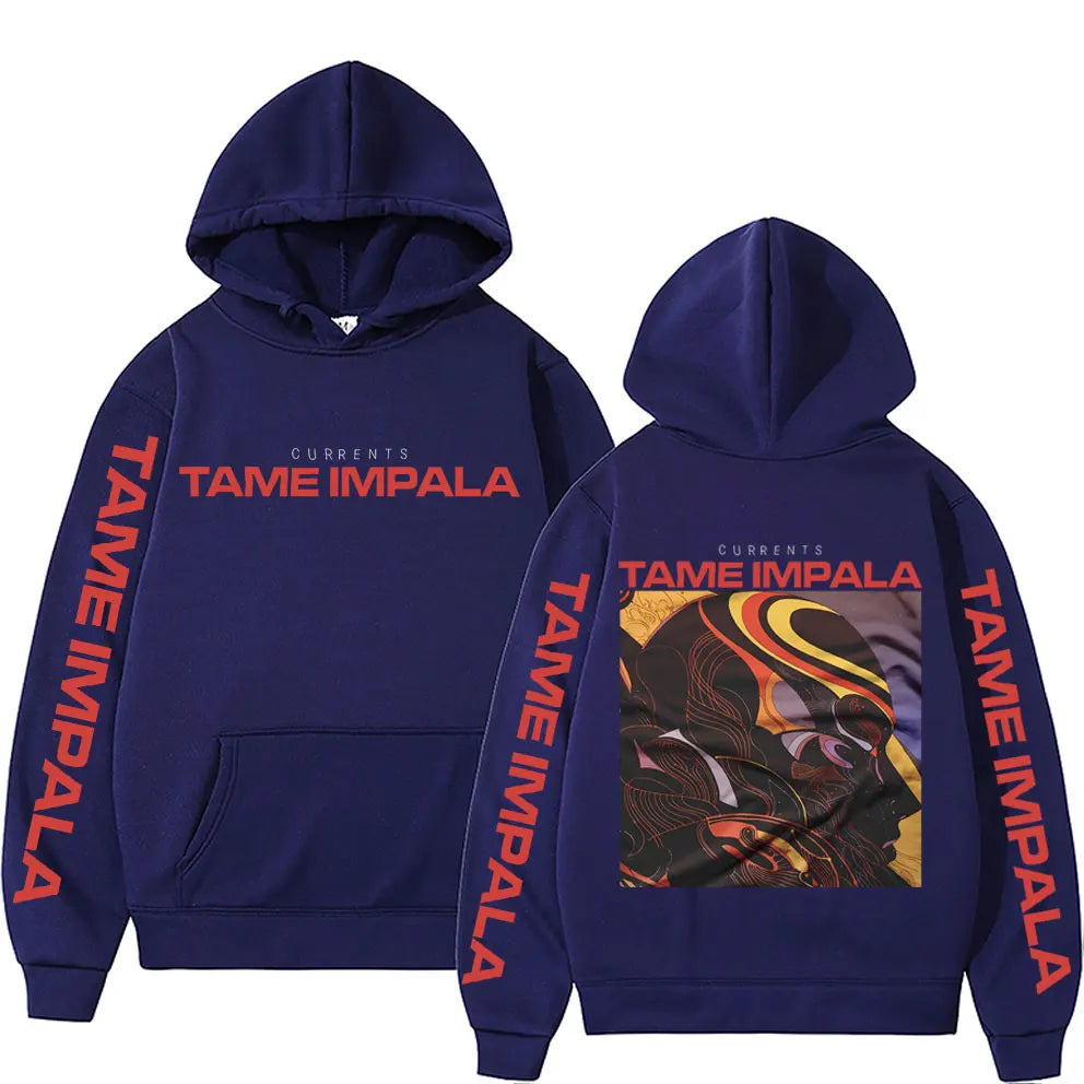 Tame Impala Double-Sided Print Hoodie – Unisex Fleece Cotton Pullover for Men and Women, Casual Streetwear, Gothic Rock Style - Premium hoodie from Lizard Vigilante - Just $37.99! Shop now at Lizard Vigilante