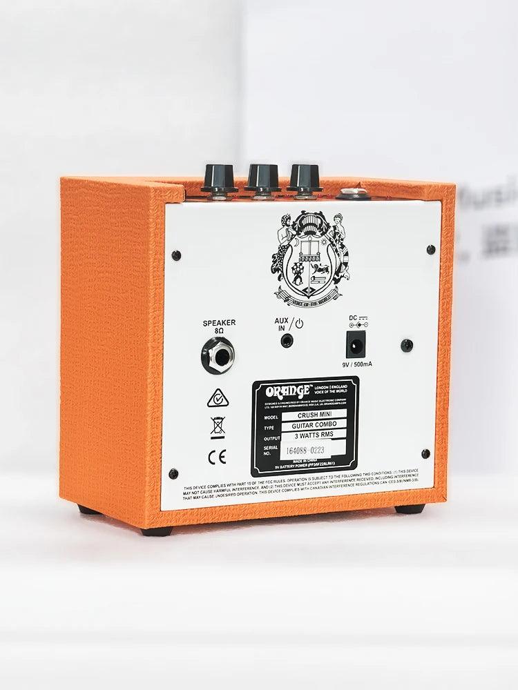 Orange Guitar Amplifier Crush Mini 3W Portable Adjustable Gain/Tone 'Silent' Practice or Recording - Lizard Vigilante