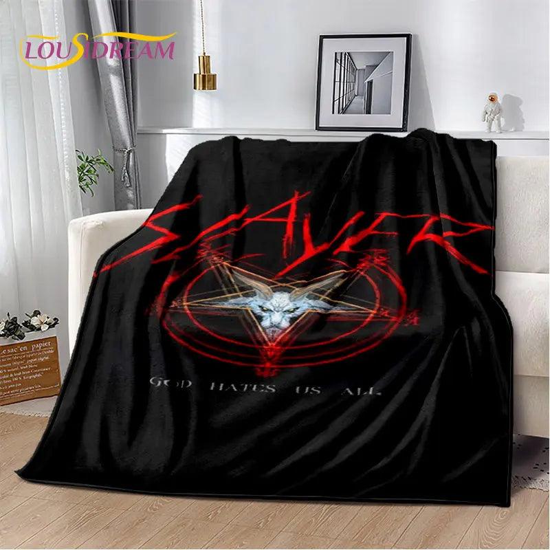 Slayer Heavy Metal Band Soft Plush Blanket,Flannel Blanket Throw Blanket for Living Room Bedroom Bed Sofa Picnic Cover Warm Kids - Lizard Vigilante