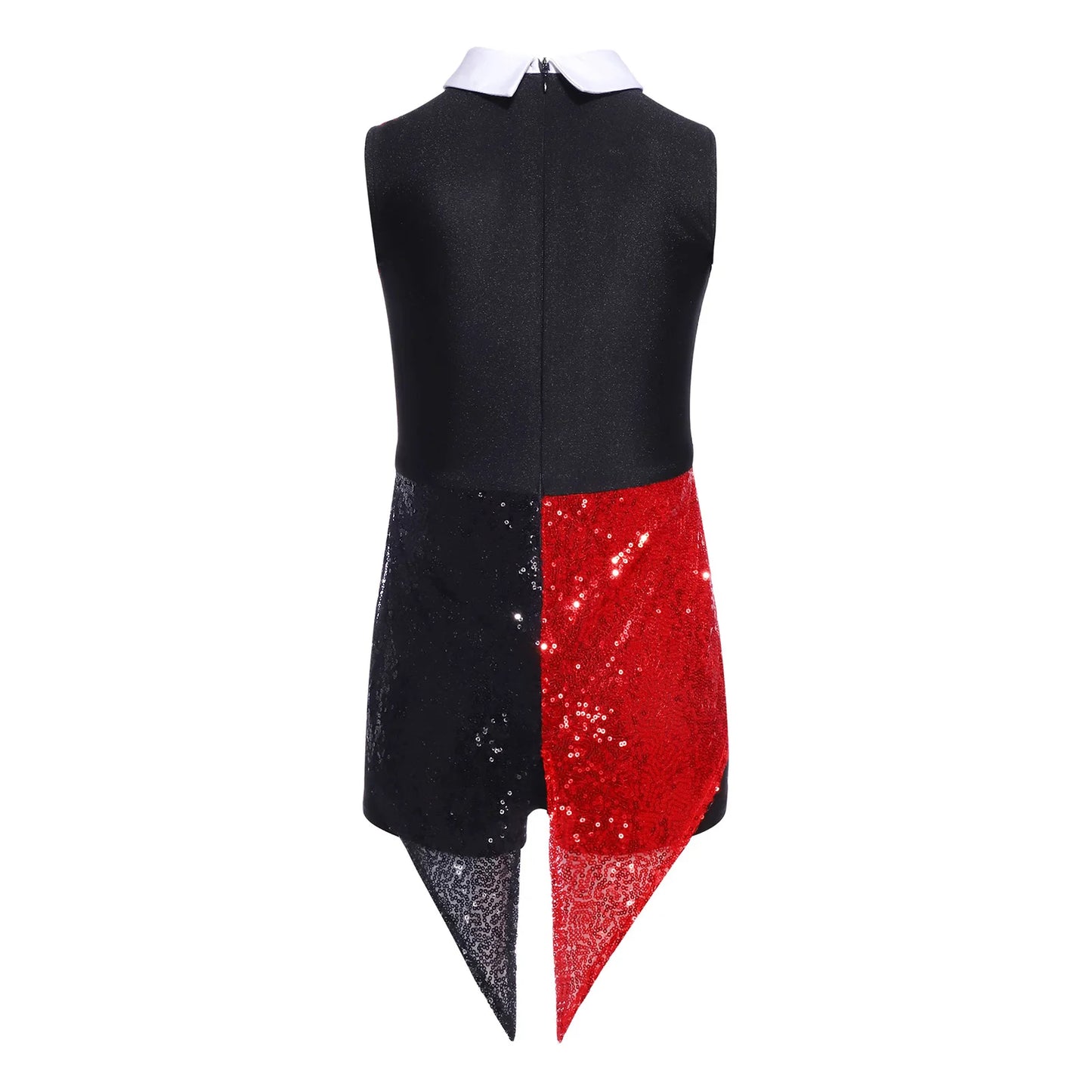 Girls Ringmaster Circus Leotard with Sequined Tailcoat – Stage-Ready Carnival Command Suit