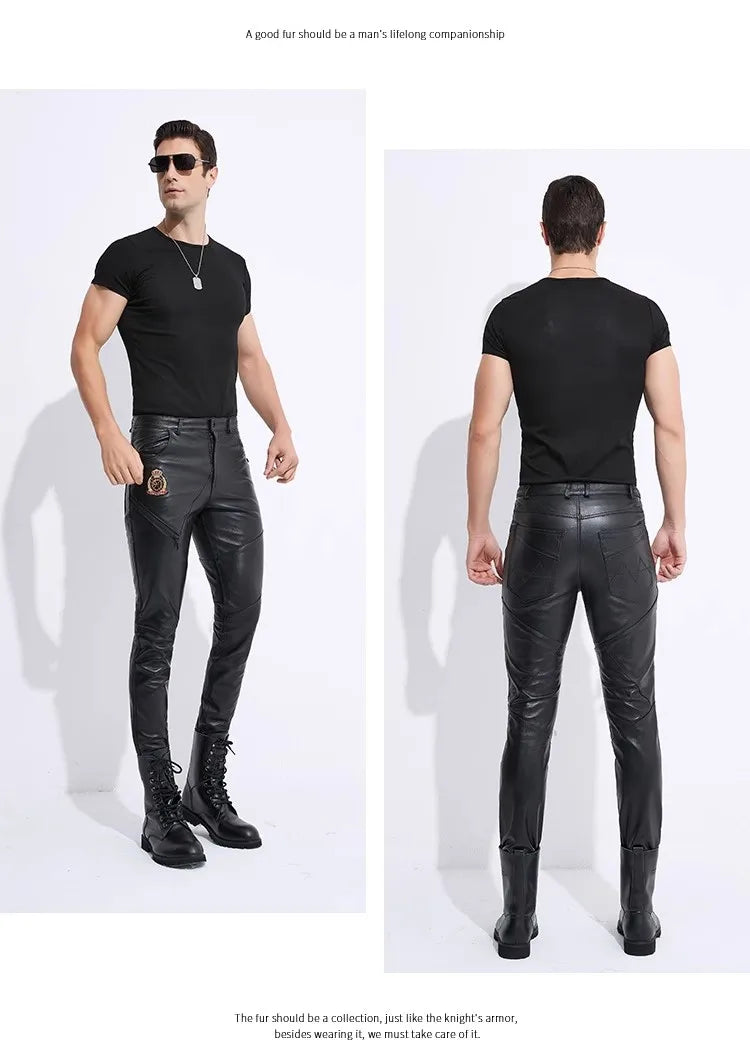Iron Venom Sheepskin Ride-Lock Moto Pants — Genuine Leather Winter Armor for Street Kings