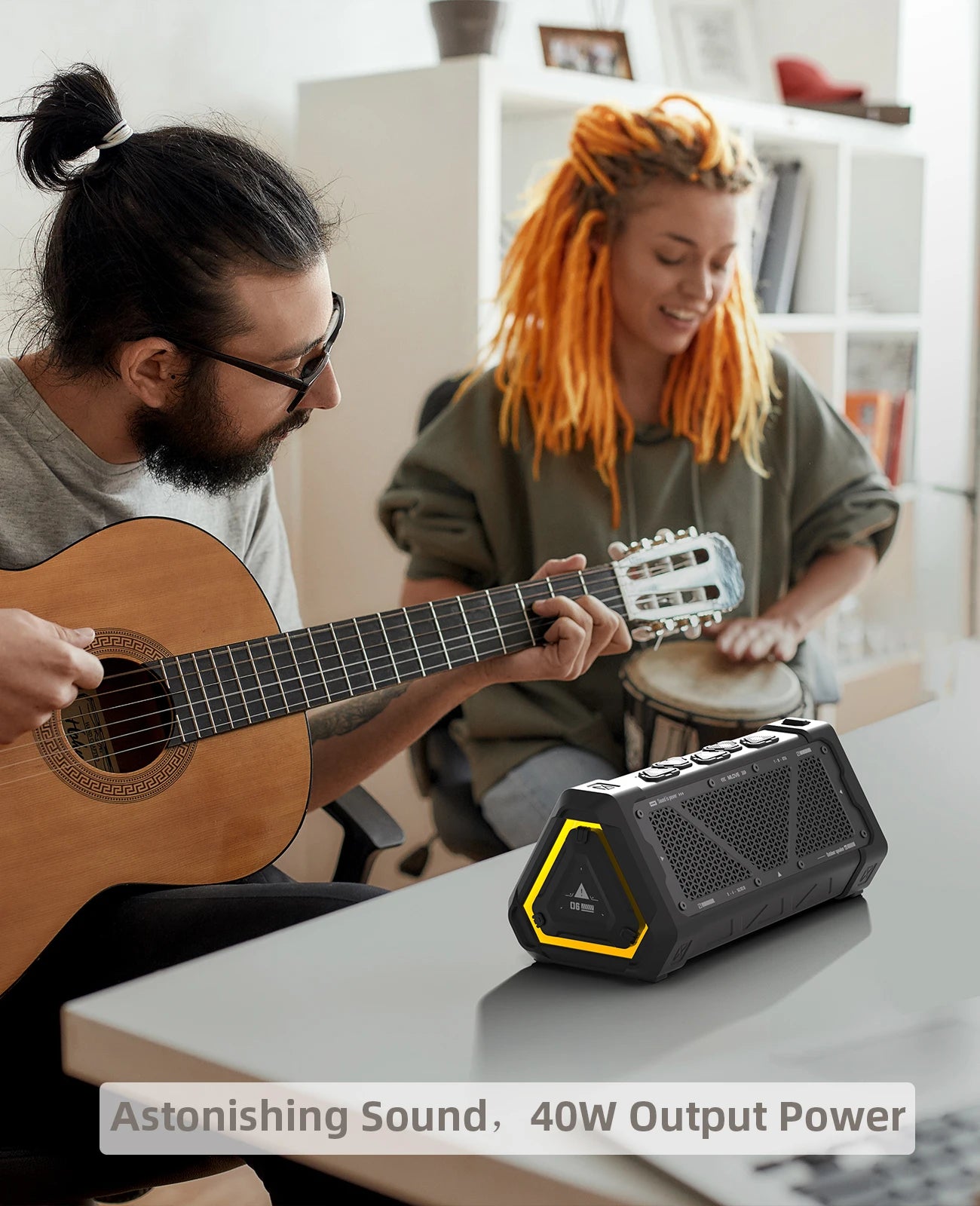 Easy To Use, MLOVE P3 Outdoor Bluetooth Speaker, 40W Power, IPX7 Waterproof, Bluetooth 5.3, RGB Light, Micro SD Card, Stereo Sound - Premium speaker from Lizard Vigilante - Just $58.88! Shop now at Lizard Vigilante