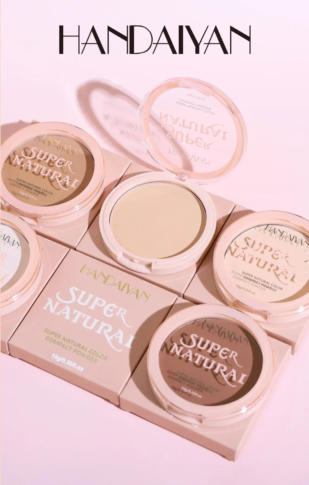 8 Colors Matte Face Pressed Powder 24 Hours Oil Control Natural Foundation Brightening Full Coverage Setting Powder Face Makeup