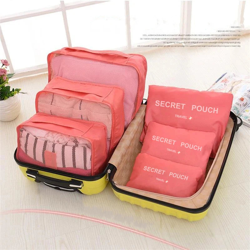 6 Pcs/Set Travel Storage Bag – Organize Your Adventures - Premium storage bag from Lizard Vigilante - Just $19.88! Shop now at Lizard Vigilante