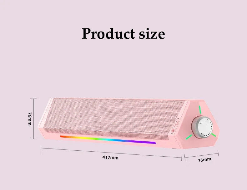 Home Bluetooth Gaming Speakers Portable USB Subwoofer Surround Stereo Sound Amplifiers Soundbar Speaker Desktop Speakers For PC