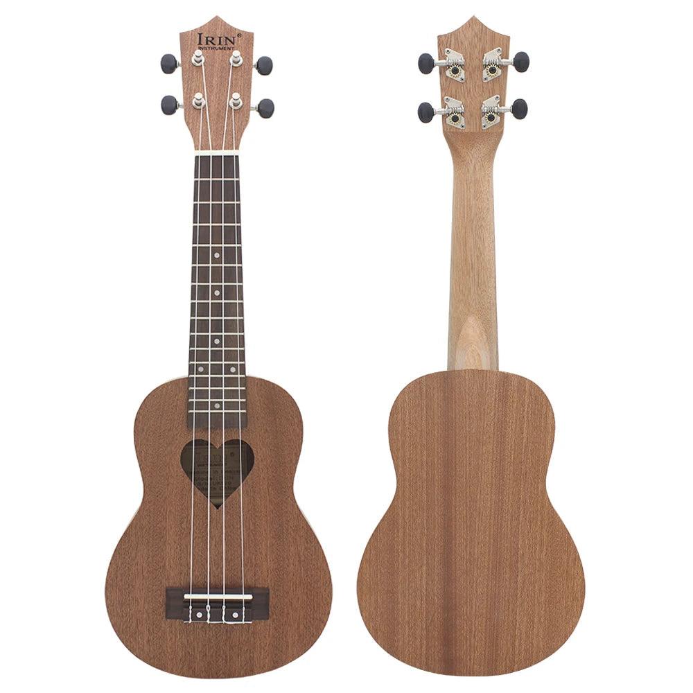 IRIN 21 Inch Ukulele 4 Strings Hawaiian Guitar Sapele Love Shape Guitarra Ukulele With Bag Tuner Strings Capo Parts & Accessory - Lizard Vigilante