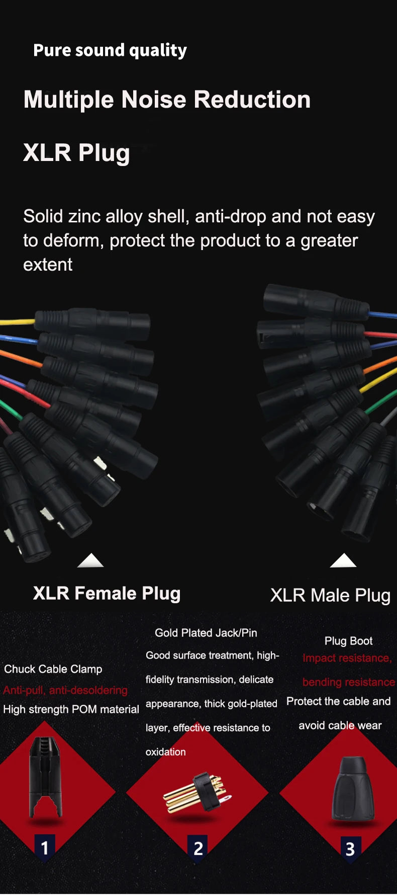 XLR Cable XSSH M/F 8 Channel Professional Multi-Media Snake Cable 8 Pairs Male to Female 3 Pin XLR Balanced Audio Extension Cord - Premium  from Lizard Vigilante - Just $72.99! Shop now at Lizard Vigilante