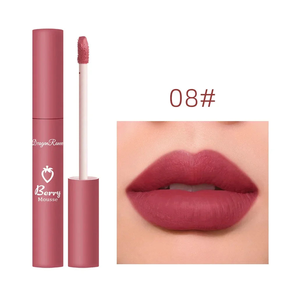 Nude Matte Lip Gloss 12 Colors Long-lasting Velvet Lipstick Waterproof Non-fade Non-stick Cup Lipsticks Women Makeup Cosmetic