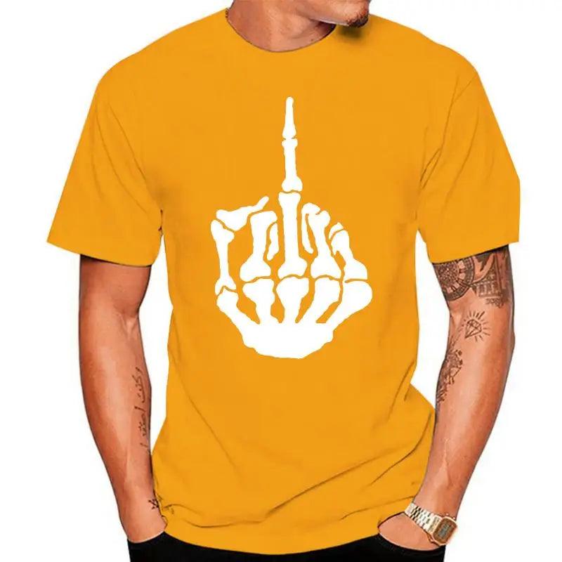 SKELETON FINGER, Middle Digit Upraised Appropriately T Shirt, all sizes available - Premium  from Lizard Vigilante - Just $23.99! Shop now at Lizard Vigilante