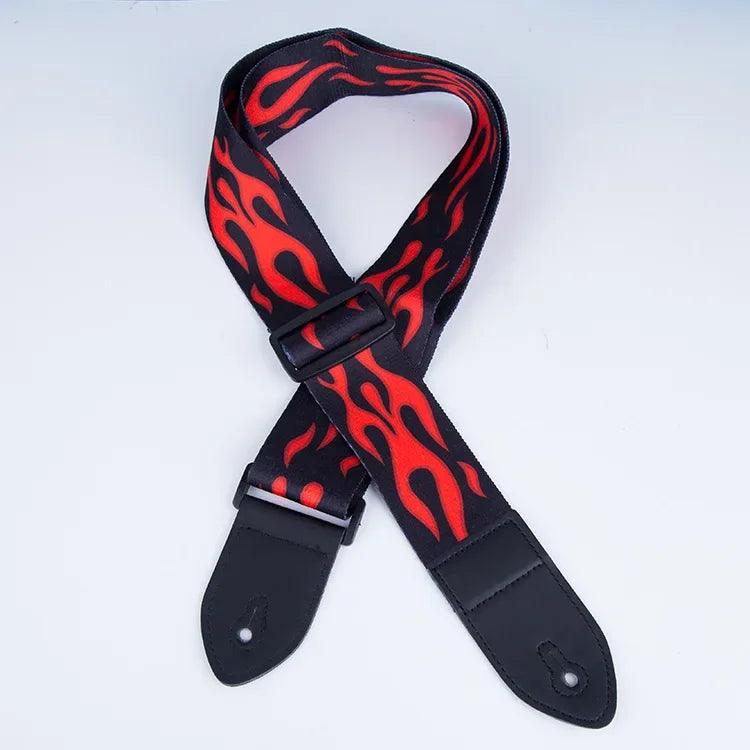 Guitar Strap Electric Guitar Adjustable Guitar Accessories Leather Ends Upgraded High-end Instrument Accessories - Lizard Vigilante