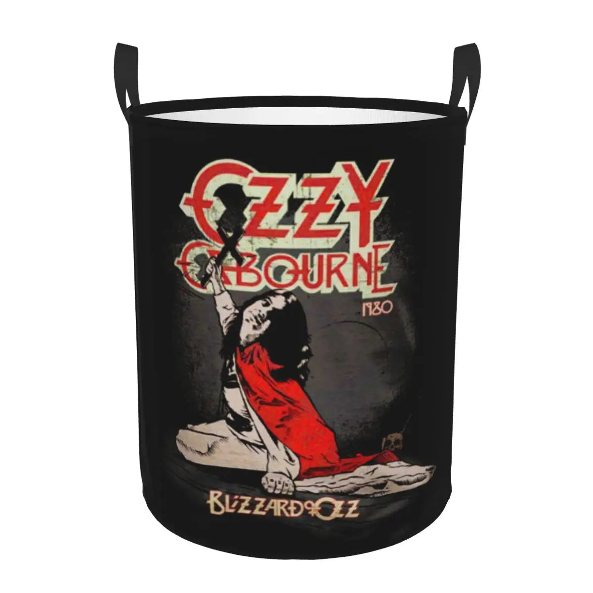 Ozzy Osbourne Prince of Darkness Laundry Basket | Foldable Heavy Metal Band Rock Toy Clothes Hamper | Storage Bin for Kids Nursery - Premium laundry basket from Lizard Vigilante - Just $19.99! Shop now at Lizard Vigilante