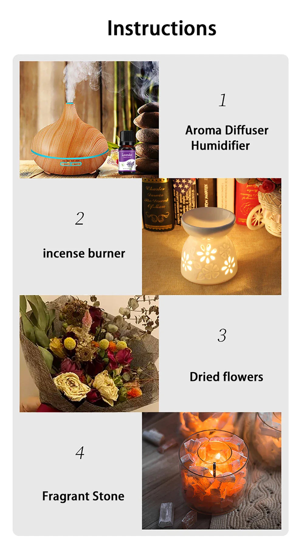 Natural Herb Essential Oils for Aroma Diffuser Air Humidifier Home Water-soluble 10ml Air Freshener Scents Fragrance Oil Perfume