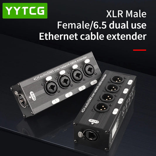 4 Channel 3 Pin Multi Network XLR Cable for Stage Sound Lighting and Recording Studio To RJ45 Ethercon Network Signal Extender - Premium  from Lizard Vigilante - Just $103.99! Shop now at Lizard Vigilante