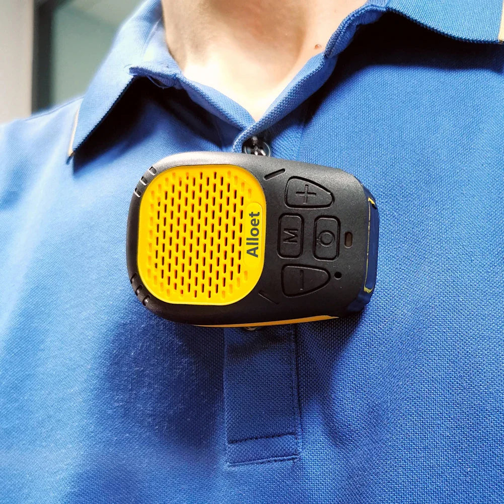 Wearable Bluetooth-Compatible5.3 Speaker with Strap Magnetic Clip-On Wireless Portable Speakers Small Speaker for Cycling/Hiking