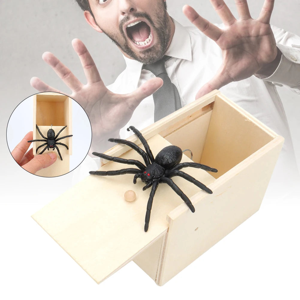 Spider Wooden Fun  Prank Box Surprise Happy Box Gags Practical Joke Scare Toys Novelty Halloween Gifts for Friends DROPSHIPPING - Premium prank gift from Lizard Vigilante - Just $13.99! Shop now at Lizard Vigilante