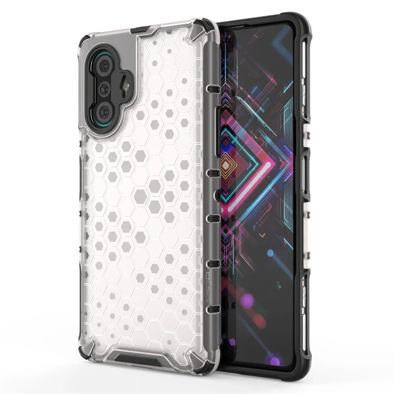 Shockproof Case for Redmi K40 Gaming Cover Xiaomi Redmi K40 Gaming New Transparent Honeycomb Clear Cover Redmi K40 Gaming Fundas