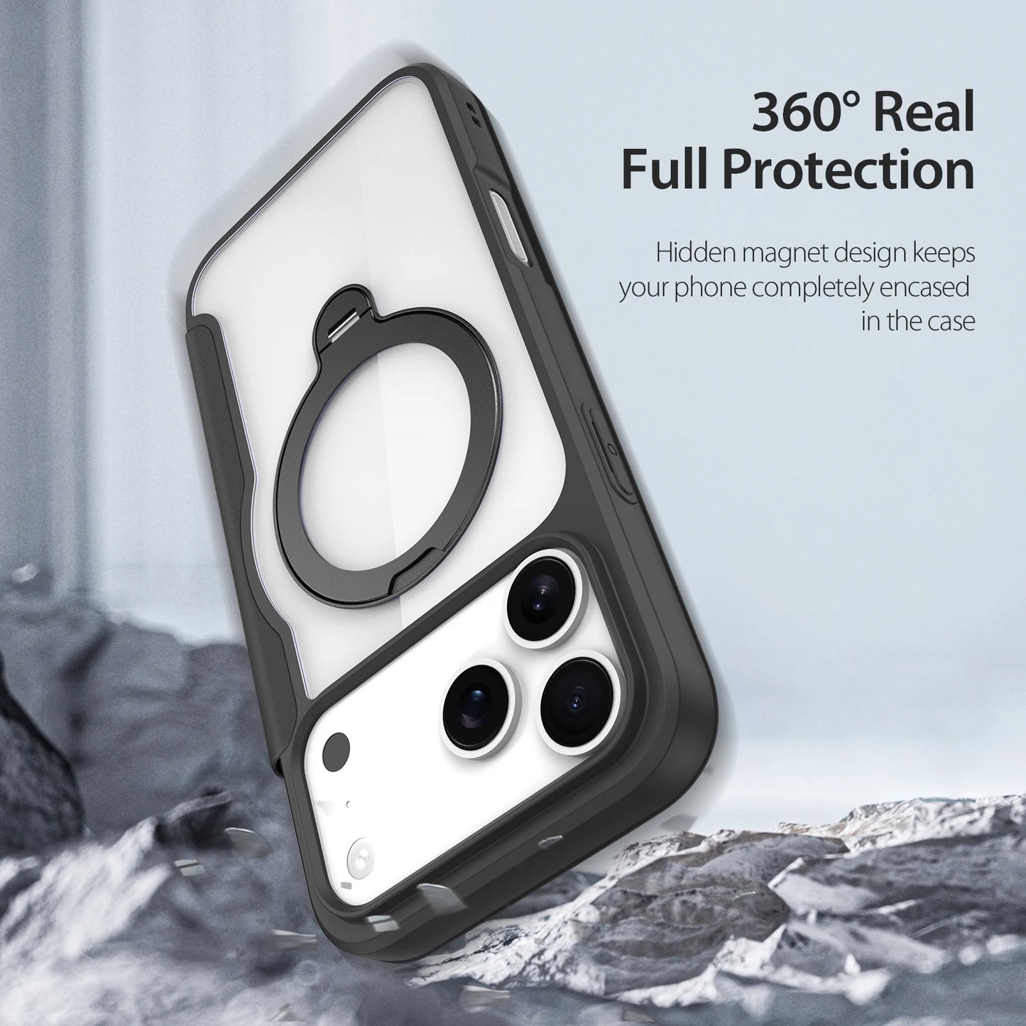 DUX DUCIS Armored MagSafe iPhone 17 Pro Max Case — Military-Grade Magnetic Stand Fortress