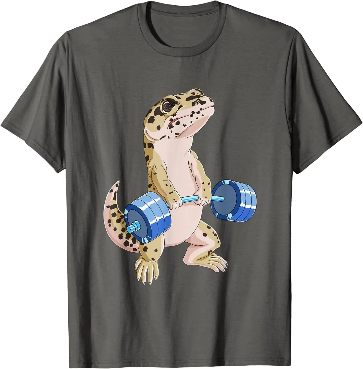 The Deadlift Gecko: Strength Meets Style – Funny Weightlifting Reptile T-Shirt for Men - Premium tee from Lizard Vigilante - Just $23.88! Shop now at Lizard Vigilante