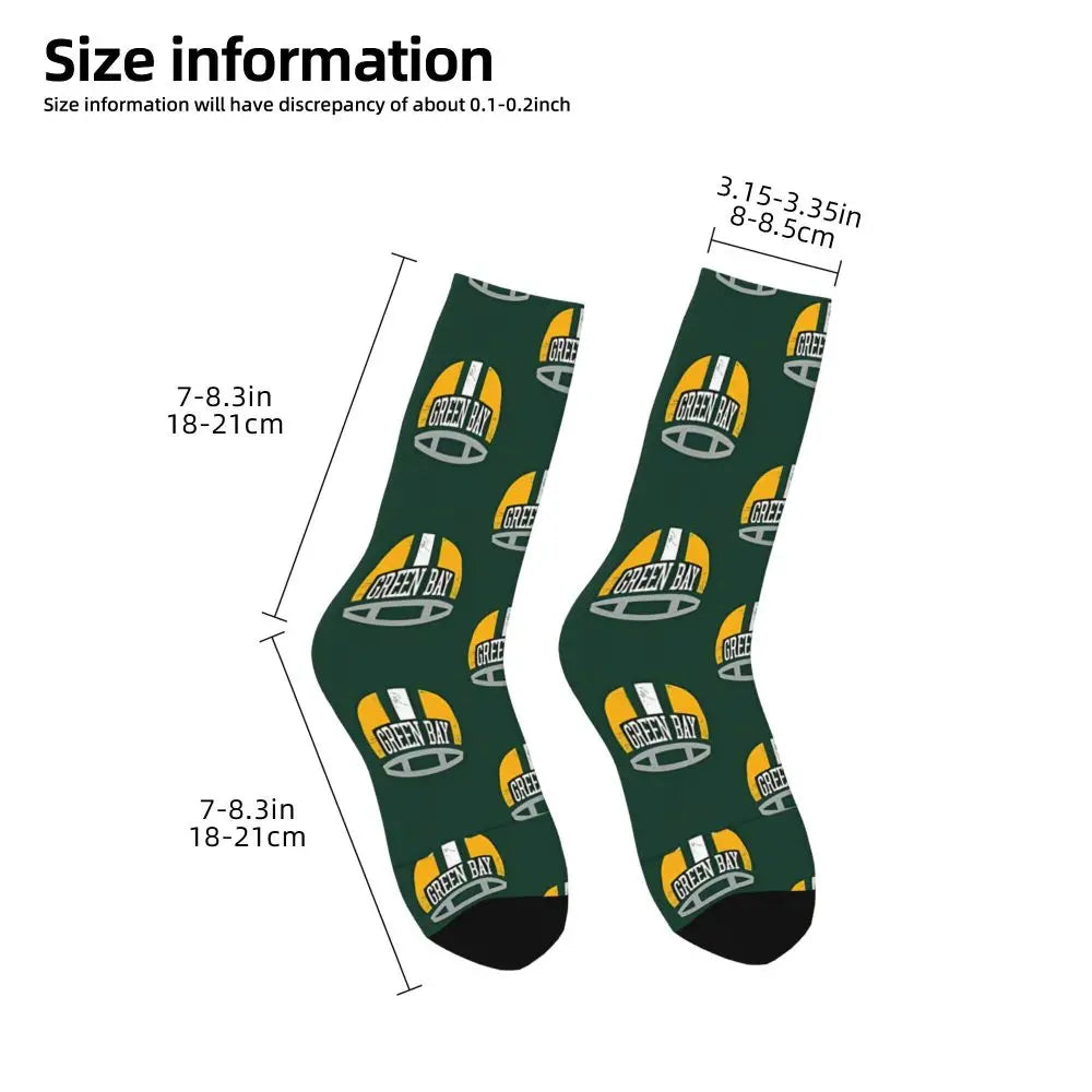 Green Bay Helmet Vintage Crew Socks for Men – Casual Gift - Premium socks from Lizard Vigilante - Just $22.88! Shop now at Lizard Vigilante