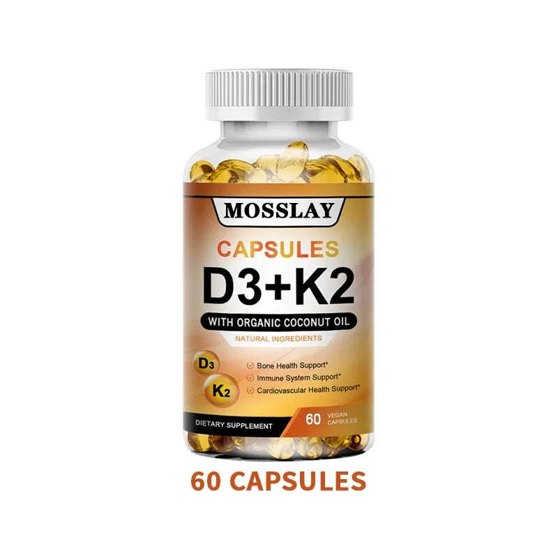 Vitamin K2+D3 Supplement - Promotes Immune System Health and Bone Support