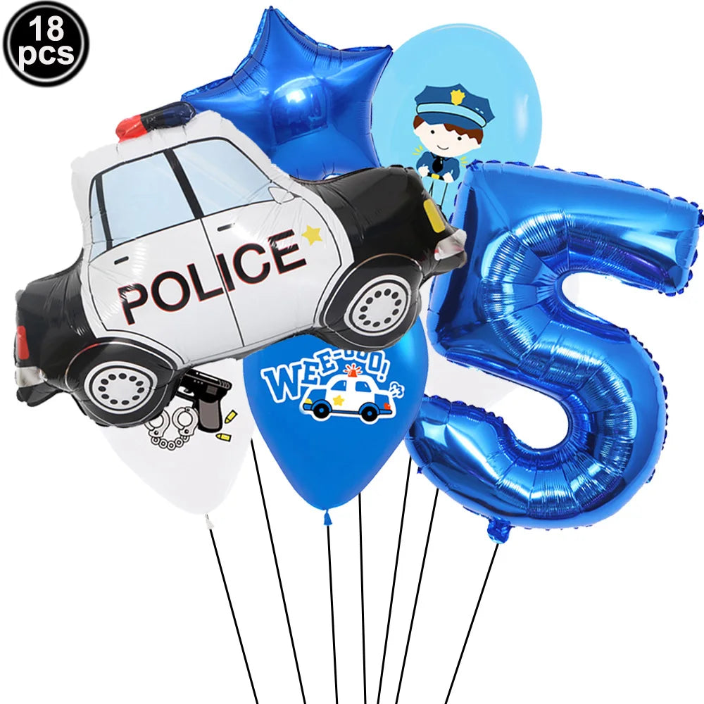 Police Theme Party Decor Police Party Latex Balloons Happy Birthday Banner Police Party Hanging Swirls Police Birthday Supplies - Premium party favors from Lizard Vigilante - Just $3.99! Shop now at Lizard Vigilante