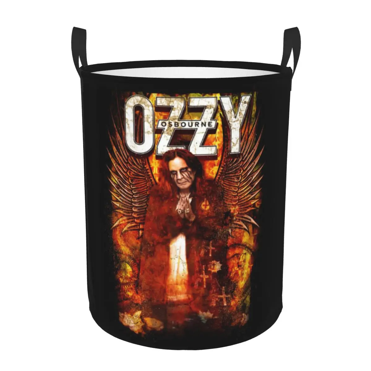 Ozzy Osbourne Prince of Darkness Laundry Basket | Foldable Heavy Metal Band Rock Toy Clothes Hamper | Storage Bin for Kids Nursery - Premium laundry basket from Lizard Vigilante - Just $19.99! Shop now at Lizard Vigilante